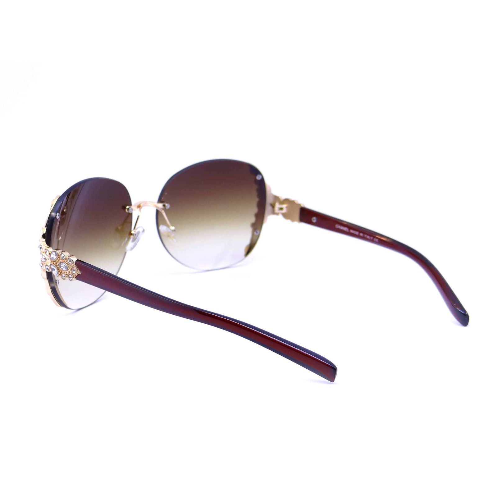 عینک آفتابی زنانه شانل مدل 1831 رنگ قهوه ای -  - 4