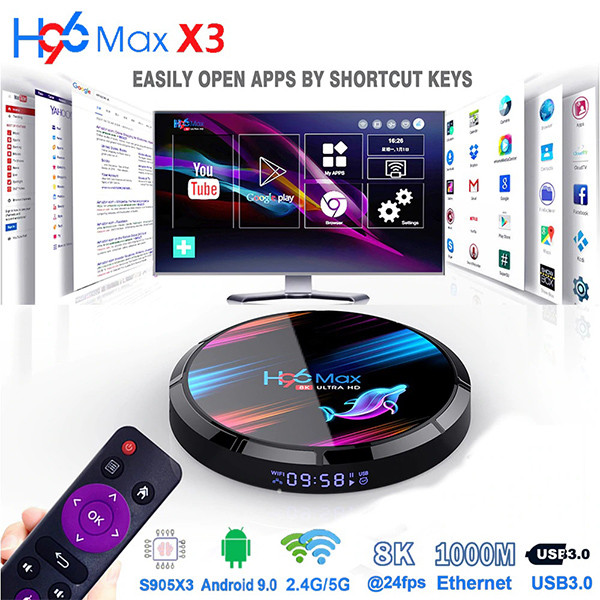 اندروید باکس مدل H96 MAX X3 4-128