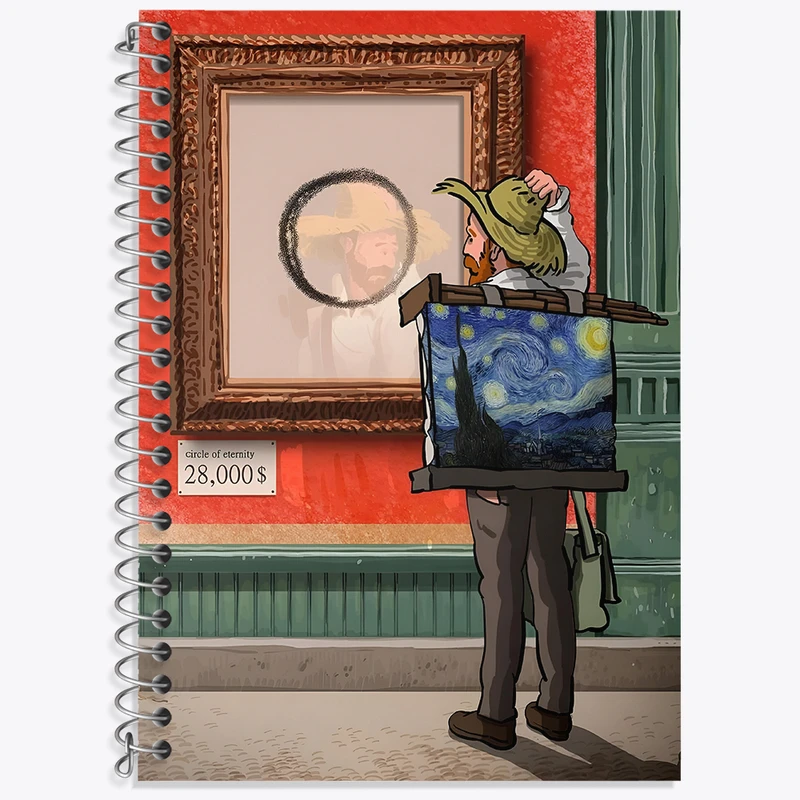 دفتر لغت 50 برگ خندالو طرح ونسان ونگوگ کد N4181