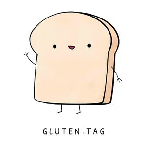 استیکر لپ تاپ طرح gluten tag کد ST764