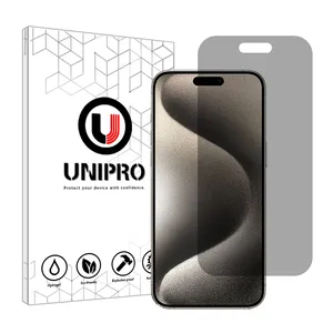 UNIPRO Star 5 model Privacy screen protector suitable for Apple iPhone 15 Pro Max mobile phone