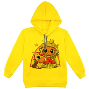 هودی دخترانه مدل دختر F11 رنگ زرد