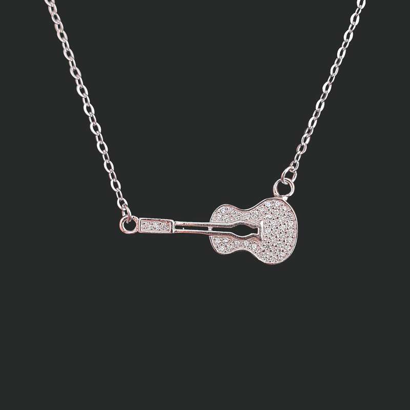 گردنبند نقره زنانه مدل ویالون C450