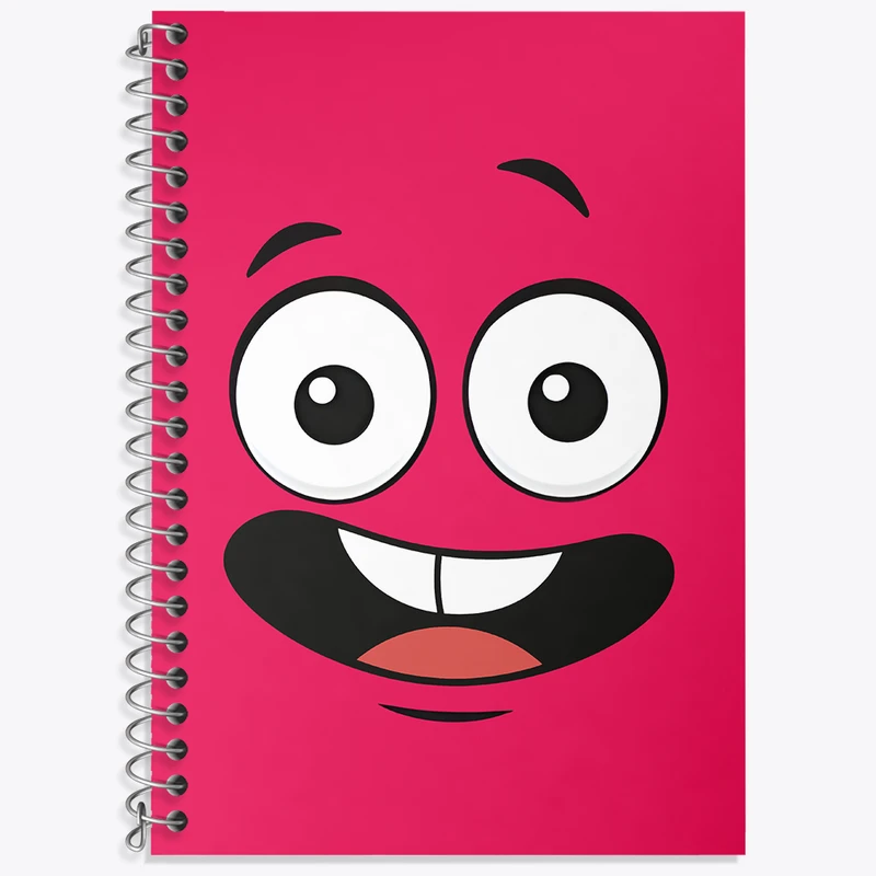 دفتر زبان 50 برگ خندالو مدل دو خط طرح ایموجی کد N5399