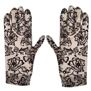 دستکش زنانه پرنیا سیلین مدل تور مخمل کد 05