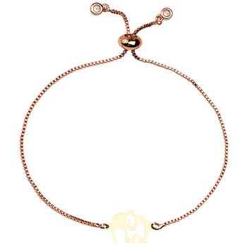 دستبند طلا 18 عیار زنانه کرابو طرح فیل مدل Kr2361
