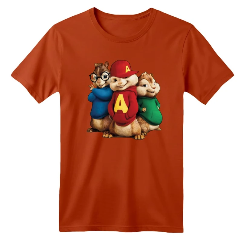 تی شرت آستین کوتاه بچگانه مدل آلوین و سنجاب ها کد ۱