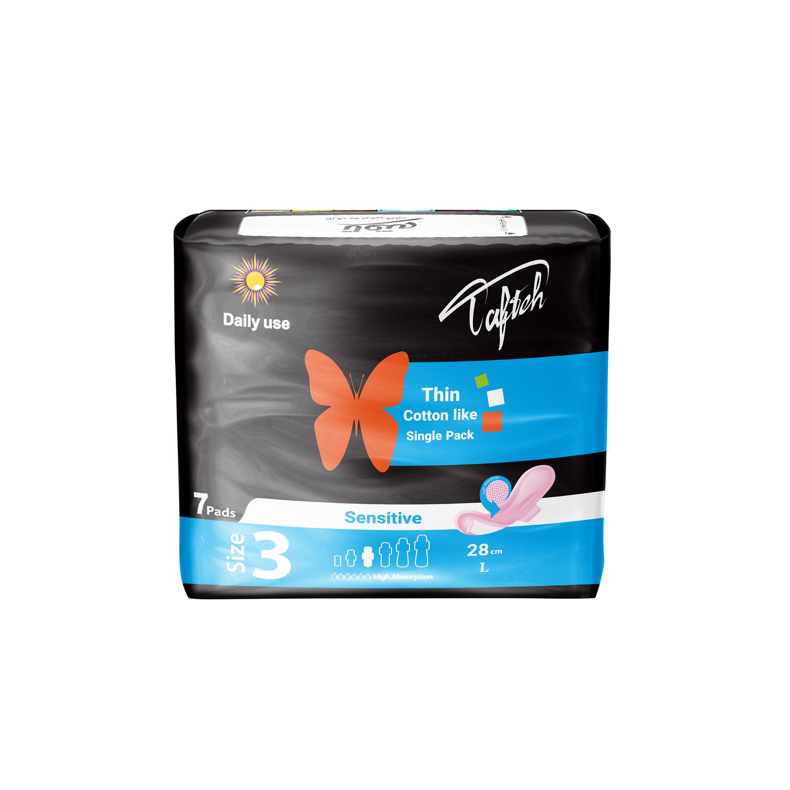 نوار بهداشتی تافته مدل Single Pack-2 بسته 7 عددی -  - 3