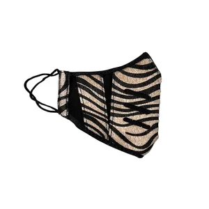 ماسک پارچه‌ای سه لایه مدل پلنگی