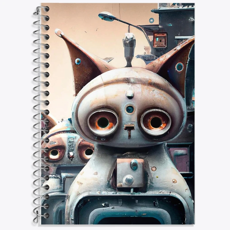 دفتر لغت 50 برگ خندالو طرح ربات کد F1034