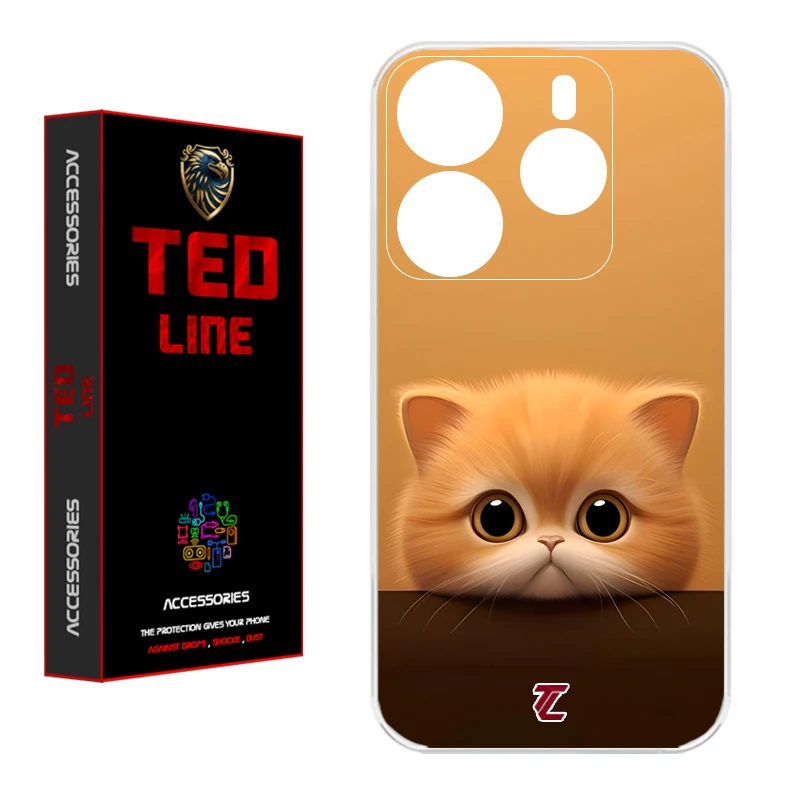 کاور تدلاین طرح گربه کد 1174 مناسب برای گوشی موبایل شیائومی Redmi 12 4G