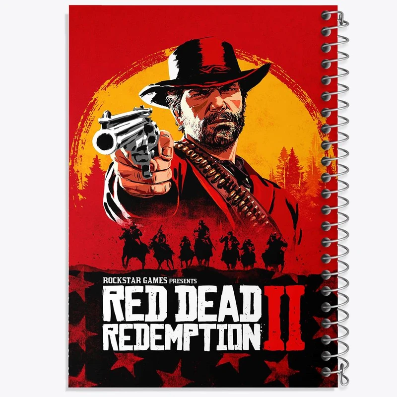 دفتر نت موسیقی 50 برگ خندالو مدل رد دد Red Dead کد 10293