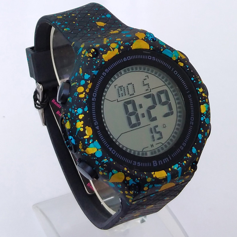 ساعت مچی دیجیتال پسرانه مدل BNMI آبرنگی کد 145 ساعت مچی دیجیتال پسرانه مدل BNMI آبرنگی کد 145