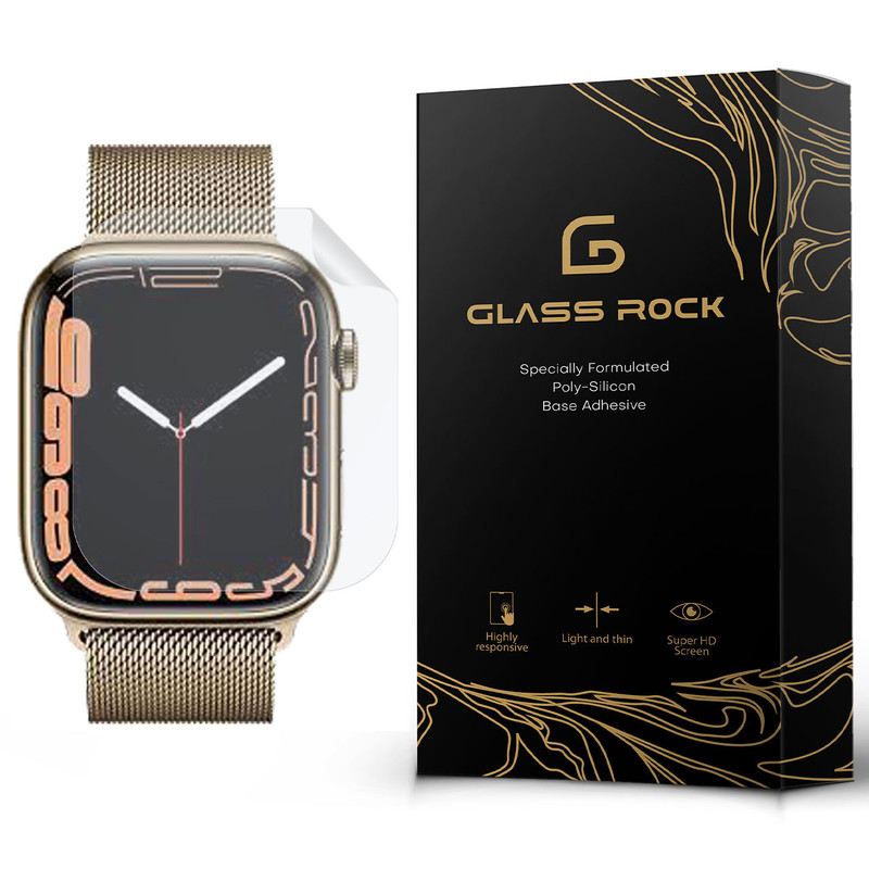 محافظ صفحه نمایش گلس راک نانو مدل TPWR-Glass مناسب برای اپل واچ سری 7 41 میلی متر