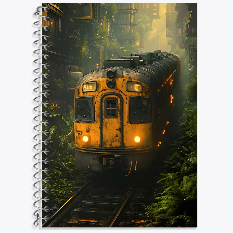 دفتر زبان 50 برگ خندالو مدل سه خط طرح قطار کد F6610