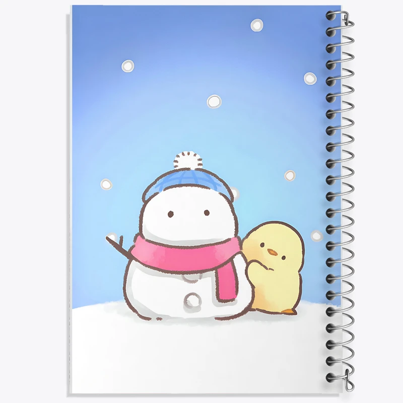 دفتر مشق 100 برگ خندالو طرح آدم برفی و جوجه کیوت کد N5245