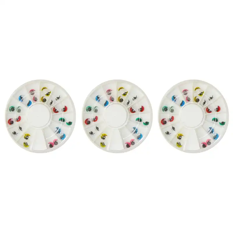 مجموعه تزیین ناخن طرح چشم مدل D47 مجموعه 3 عددی