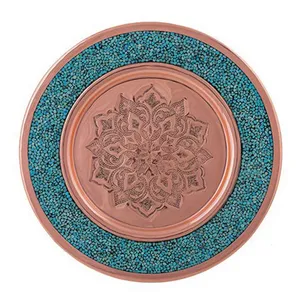 بشقاب فیروزه کوبی آقاجانی  کد F080