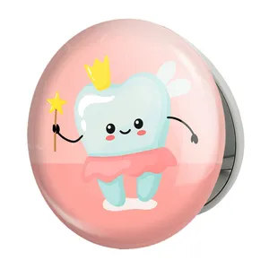 آینه جیبی خندالو طرح جشن دندونی دخترونه مدل تاشو کد 10929 