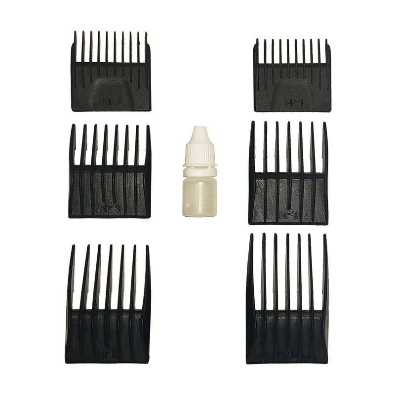 ست شانه ماشین اصلاح اتوپیا مدل UT بسته 6 عددی به همراه روغن ماشین