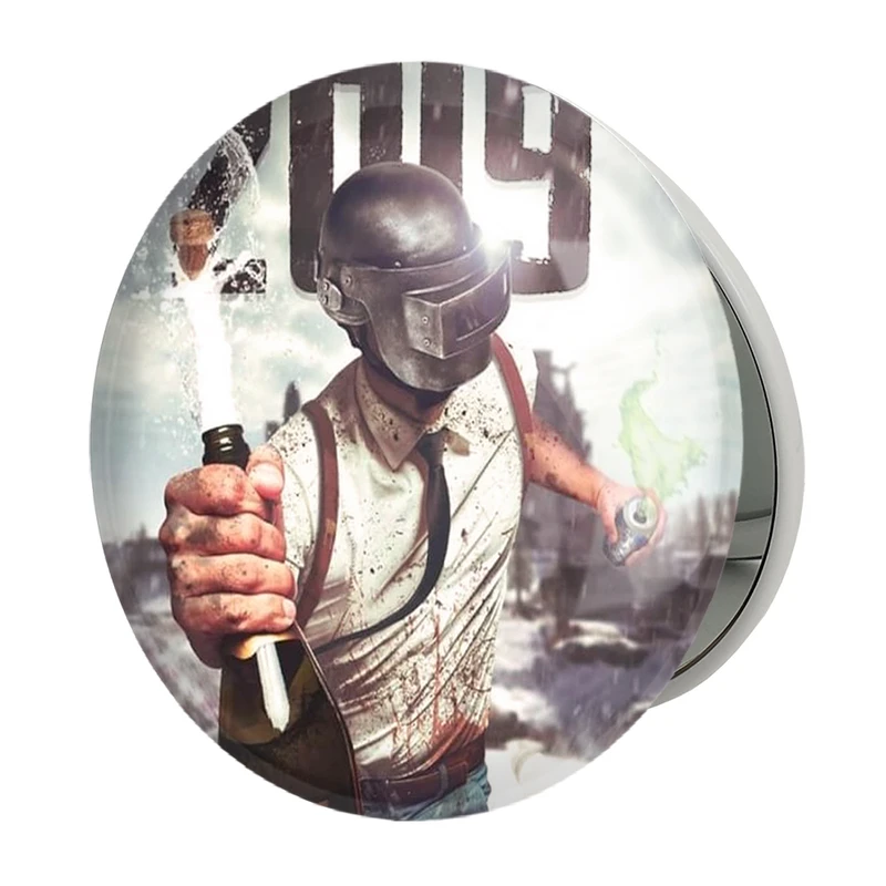 آینه جیبی خندالو طرح بازی پابجی PUBG مدل تاشو کد 3805 