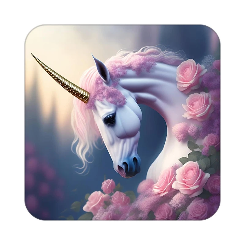 زیر لیوانی کاکتی طرح اسب تک شاخ و یونیکورن مدل mp31309