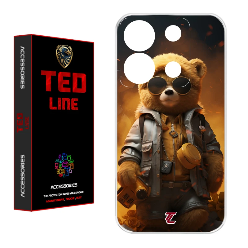 کاور تد لاین طرح خرس جنگی کد 1103 مناسب برای گوشی موبایل شیائومی Redmi Note 13 Pro 5G / Poco X6