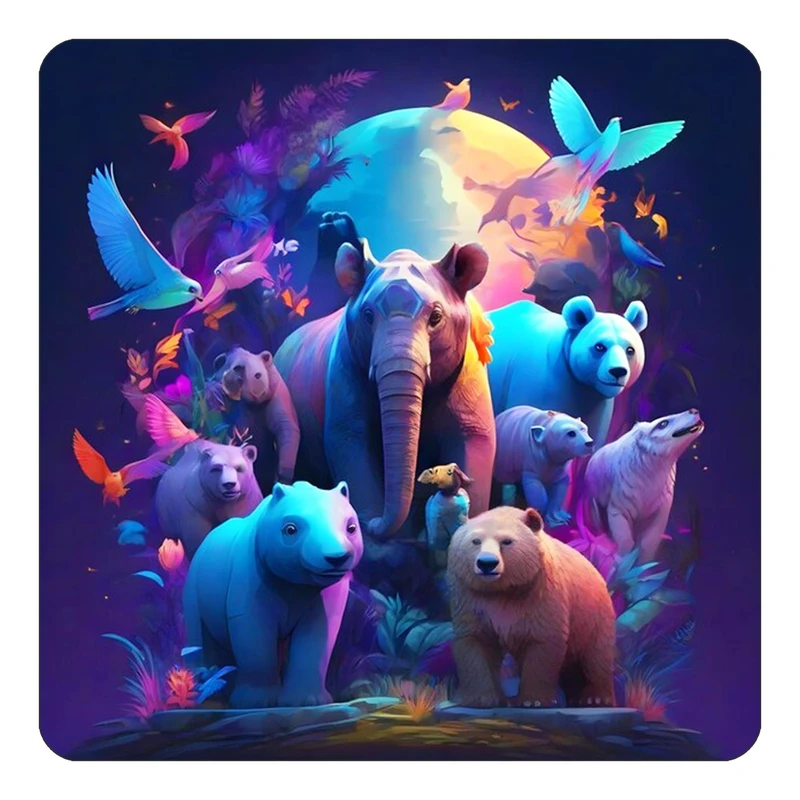 مگنت کاکتی طرح حیوانات رنگی مدل mp26175