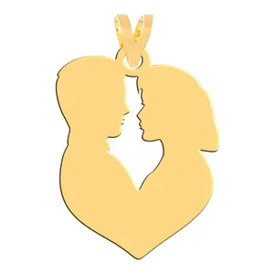 آویز گردنبند طلا 18 عیار زنانه فرشته مدل قلب WNL-000385
