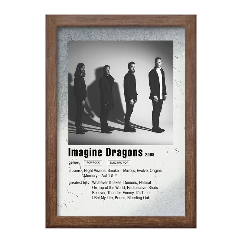 تابلو خندالو طرح ایمجین درگنز (Imagine Dragons)   کد F11237