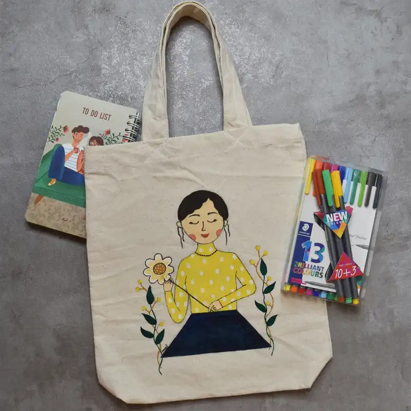 ساک خرید مدل دختر بهاری