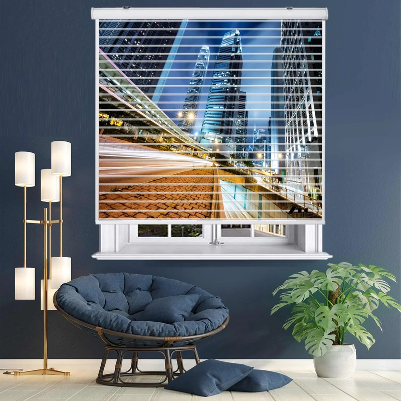 پرده زبرا زیو مدل C-2033 سایز 150x150 سانتی متر