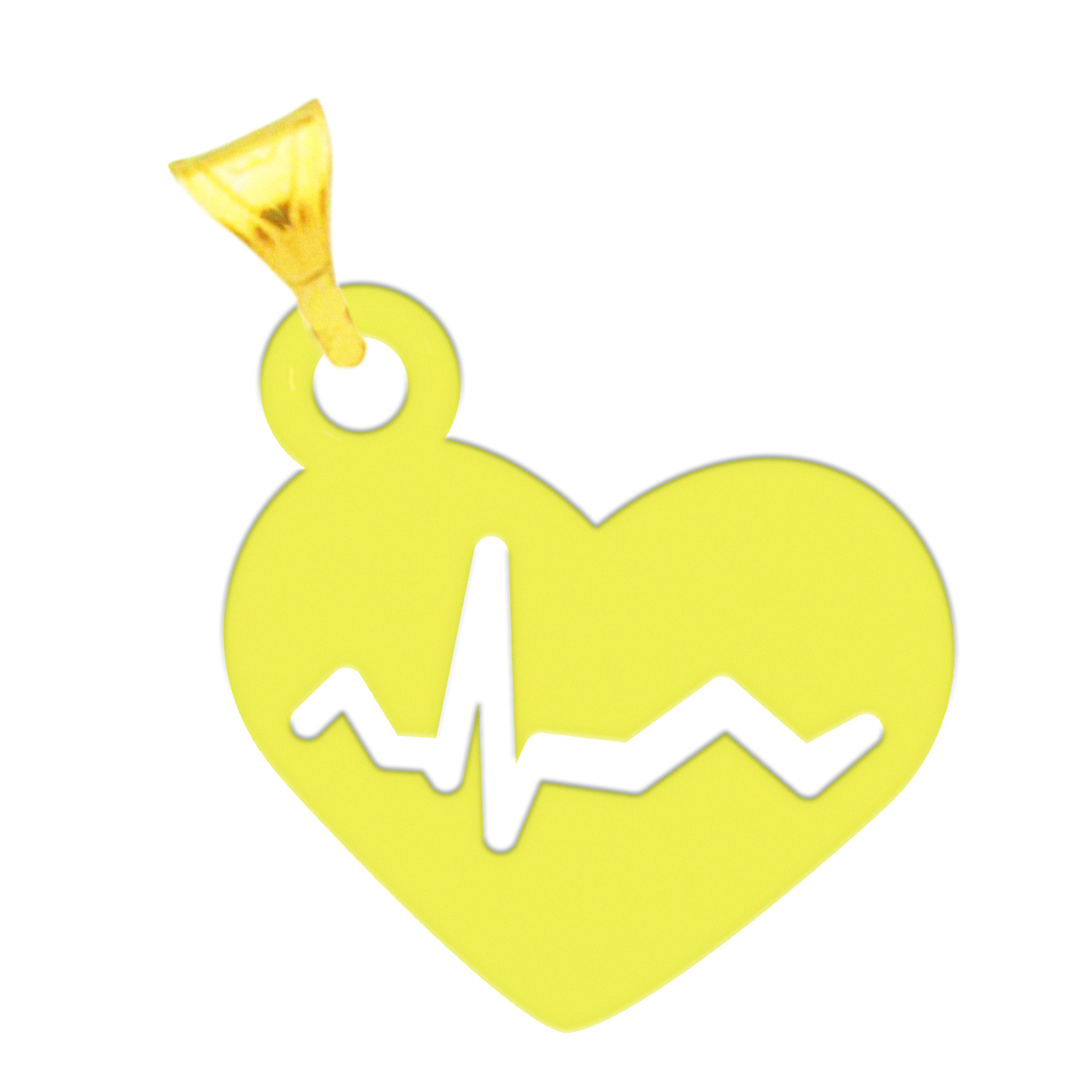 آویز گردنبند طلا 18 عیار زنانه باراد زر مدل ضربان قلب BZ92