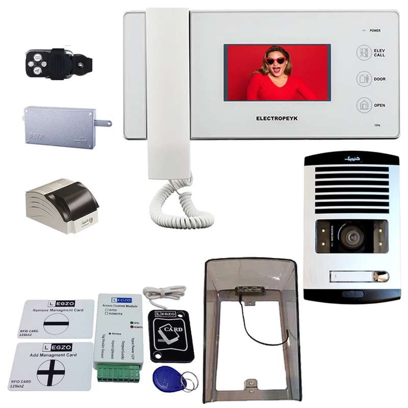 دربازکن تصویری الکتروپیک مدل FD1086/1096/White/1 یک واحدی باماژول ریموت دار