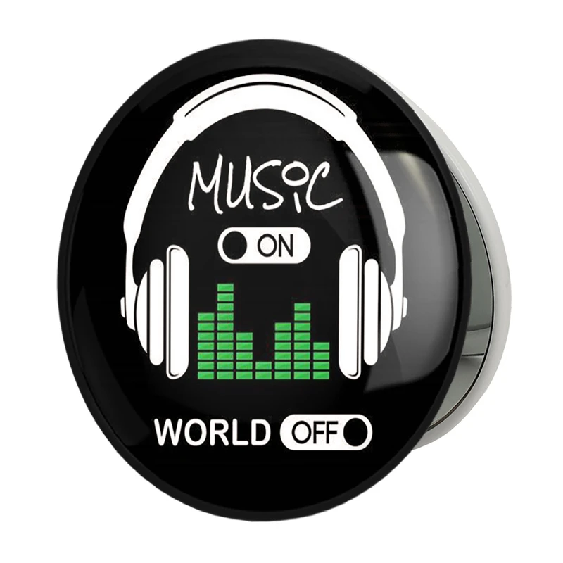 آینه جیبی خندالو طرح هدفون مدل تاشو کد 2413 