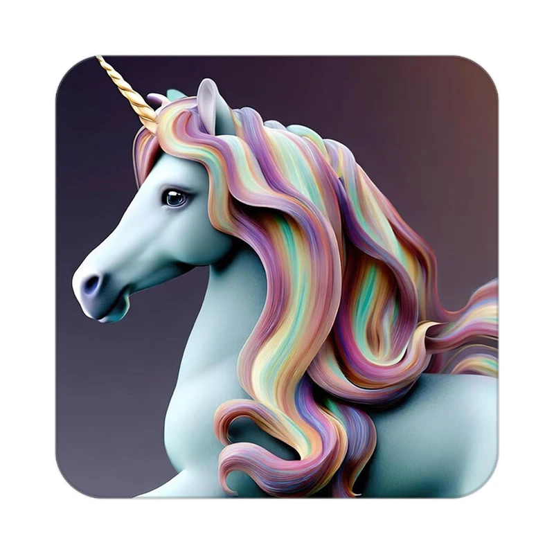 زیر لیوانی کاکتی طرح اسب تک شاخ و یونیکورن مدل mp29252