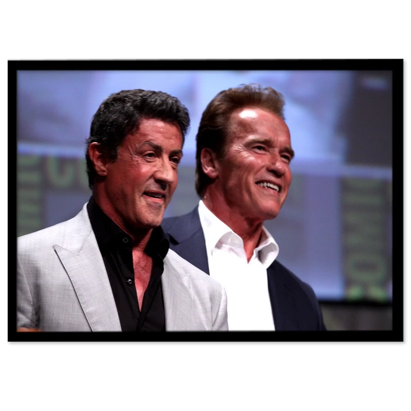تابلو نوری بکلیت طرح بازیگر آرنولد شوارتزنگر و سیلوستر استالونه مدل B-14177