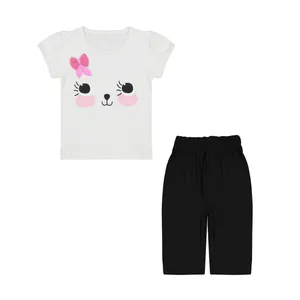 ست تی شرت و شلوار دخترانه سون پون مدل 1391731-01