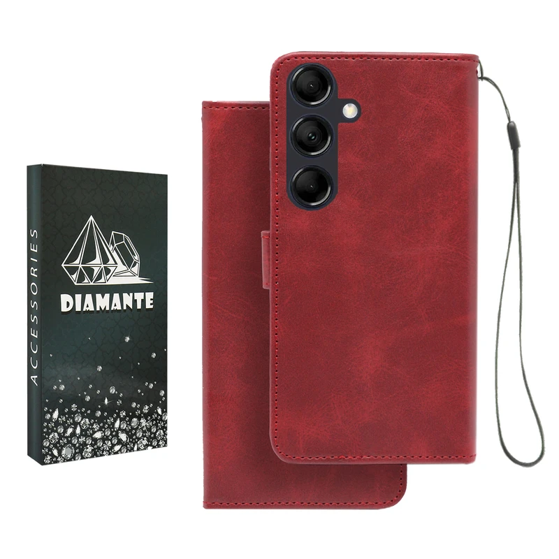 کیف کلاسوری دیامانته مدل Mortand Bk مناسب برای گوشی موبایل سامسونگ Galaxy A36 به همراه بندآویز