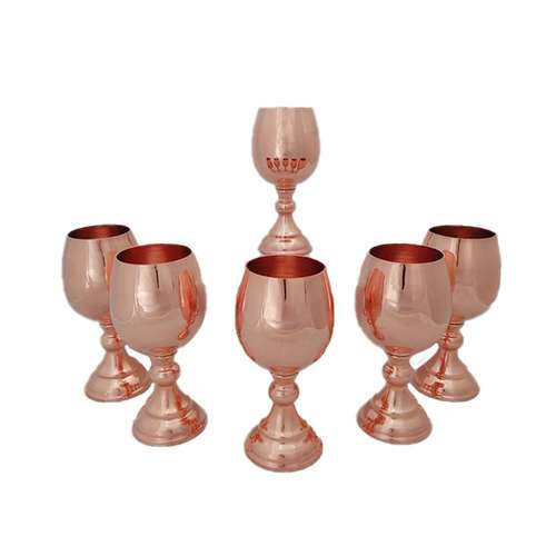 جام مسی طرح آینه ای کد ZH195 مجموعه 6 عددی