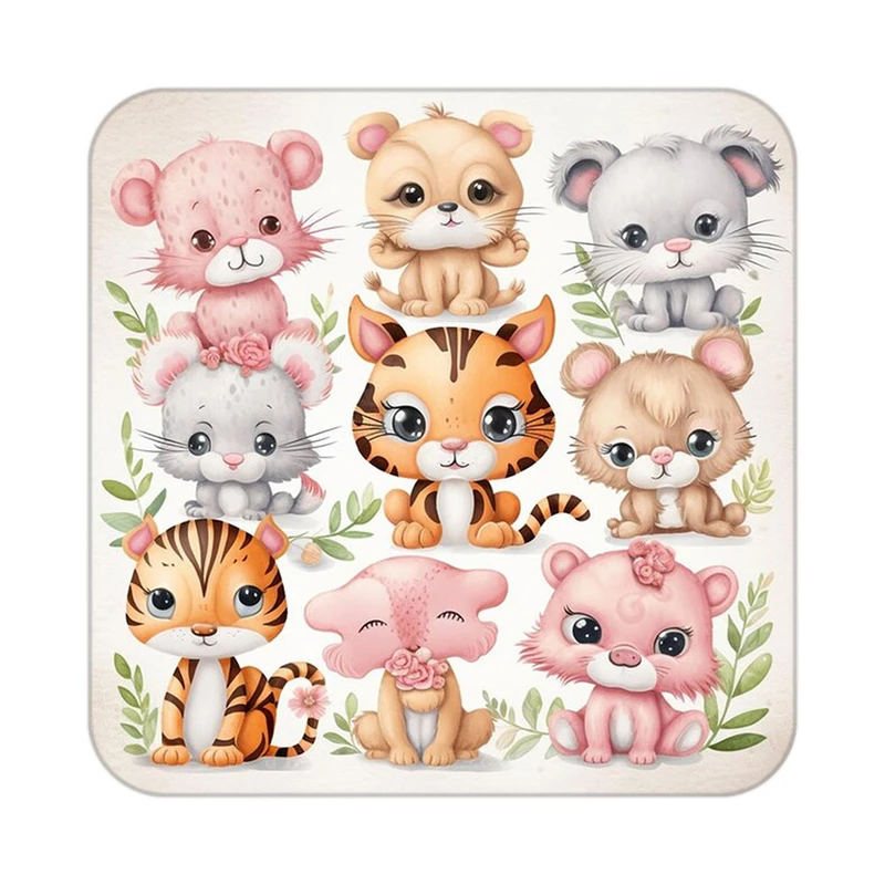 زیر لیوانی کاکتی طرح حیوانات کارتونی مدل mp28563