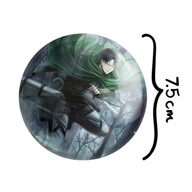 آینه جیبی خندالو طرح لیوای انیمه اتک آن تایتان Attack on Titan مدل تاشو کد 18626