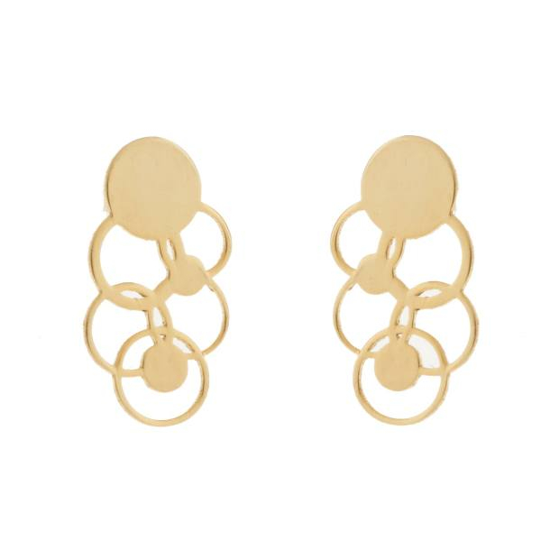 گوشواره طلا 18 عیار زنانه کانیار گالری کد GOA132