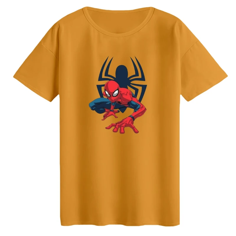 تی‌شرت لانگ آستین کوتاه زنانه مدل مرد عنکبوتی کد 02 