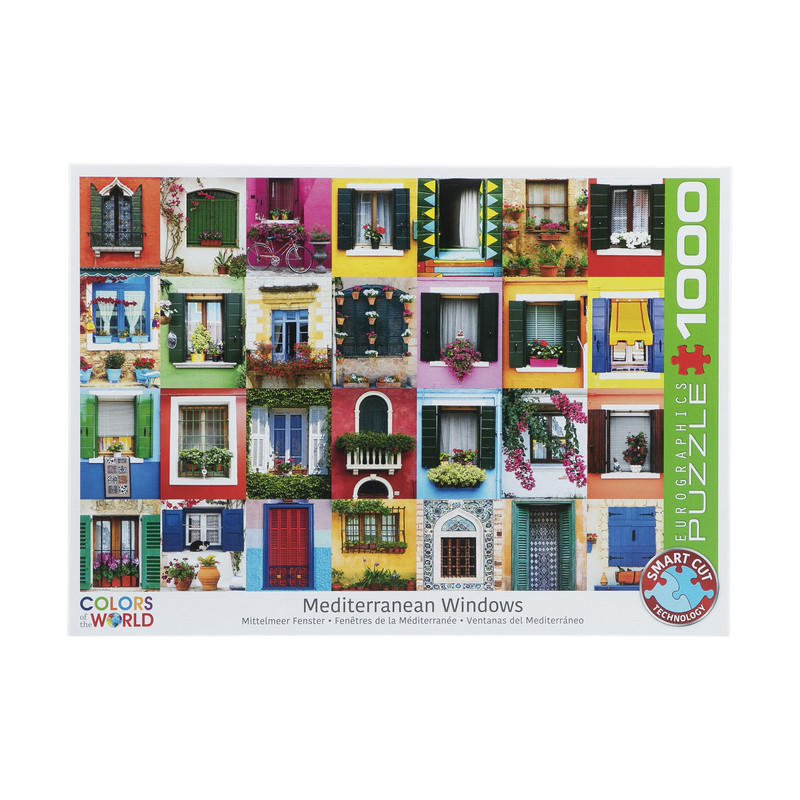 پازل 1000 تکه یوروگرافیکس پازلز مدل Mediterranean Windows