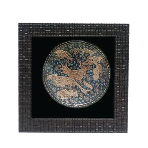 بشقاب دیوارکوب قلمکاری مسی کد TA-002