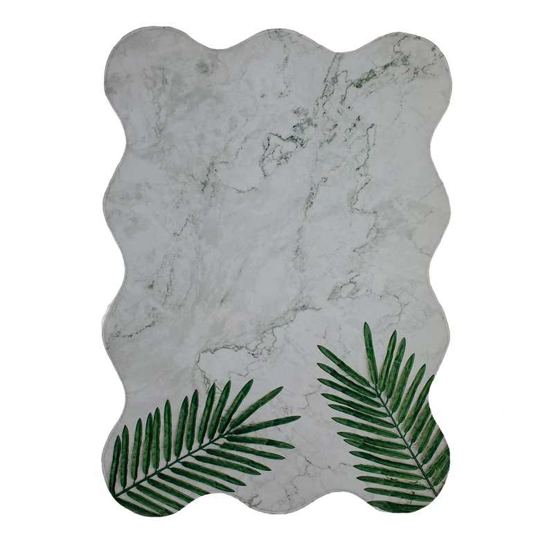 پادری مدل دالبر طرح برگ کد 8467 سایز 80x110 سانتی متر 