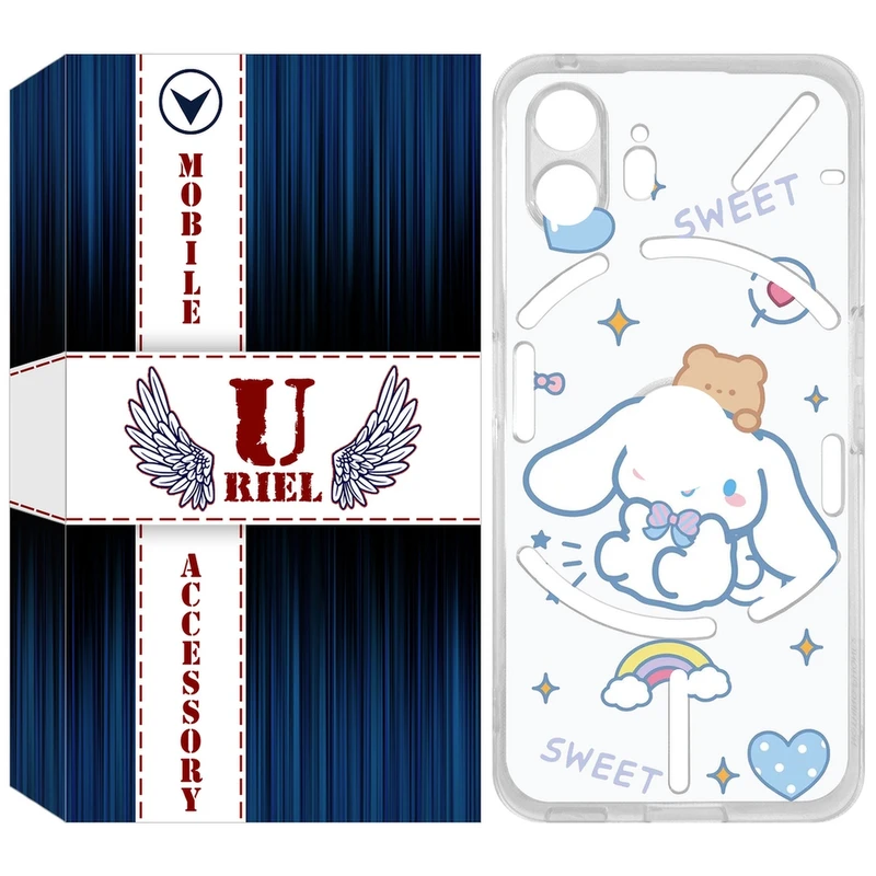 کاور یوریل مدل Clear کد 24 طرح خرگوش بامزه مناسب برای گوشی موبایل ناتینگ فون Nothing Phone 2