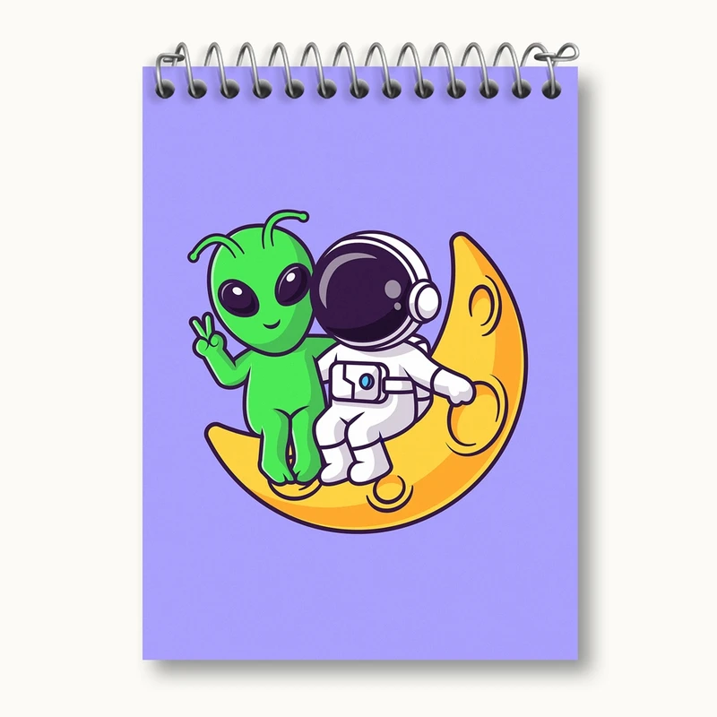 دفتر یادداشت 50 برگ خندالو مدل فضانورد کد 25075