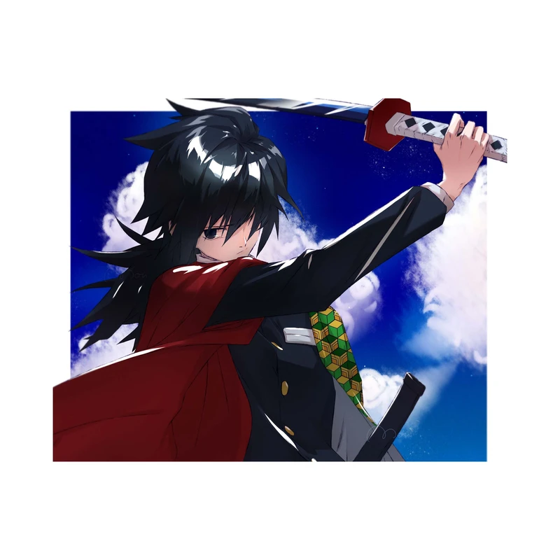 استیکر لپ تاپ و موبایل مدل انیمه طرح demon slayer Giyu Tomioka کد 1828